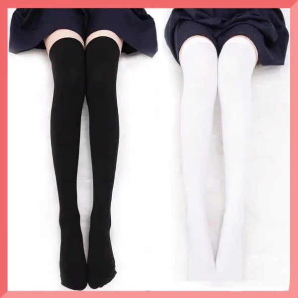 SC004 Stockings Womens Over Knee Long Socks Thigh High Sport for Girls Ladies