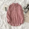 korean style women ladies loose long sleeve shirt blouse baju baju wanita lengan panjang