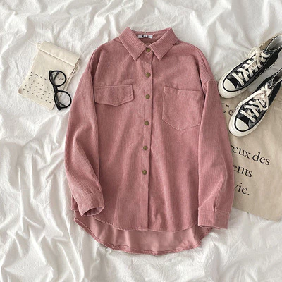 korean style women ladies loose long sleeve shirt blouse baju baju wanita lengan panjang