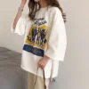 korean style women ladies short sleeve shirt blouse baju wanita lengan panjang