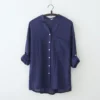 0fd99433cad9d3b4195f6270b27c8dcc.webp Korean Style Women Ladies Loose Linen 3 4 Sleeve Shirt Blouse Baju Baju Wanita Lengan Panjang