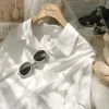 Korean Style Women Ladies Loose Long Sleeve Shirt Blouse Baju Baju Wanita Lengan Panjang