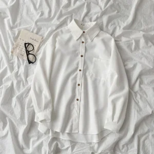 75105cbd3db7e875acb24cc97de367de.webp Korean Style Women Ladies Loose Oversize Baggy Thicker Long Sleeve Shirt Blouse Baju Baju Wanita Lengan Panjang
