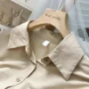 Korean Style Women Ladies Loose Long Sleeve Shirt Blouse Baju Baju Wanita Lengan Panjang