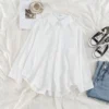 Korean Style Women Ladies Loose Long Sleeve Shirt Blouse Baju Baju Wanita Lengan Panjang