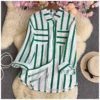 Korean Style Women Ladies Loose Oversized Stripe Long Sleeve Shirt Blouse Baju Baju Wanita Lengan Panjang