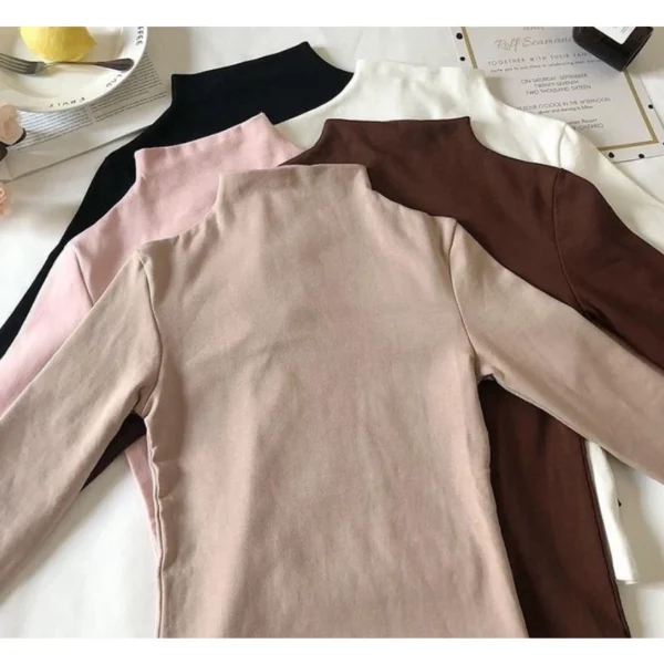 my-11134201-23020-hijh3lda2ynv20.webp korean style women ladies long sleeve high neck top shirt blouse baju wanita inner wear t shirt elastic tops